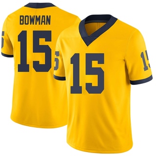 Alan Bowman Limited Men's Michigan Wolverines Maize Football Jersey