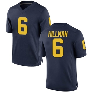 Brandyn Hillman Game Navy Youth Michigan Wolverines Football Jersey