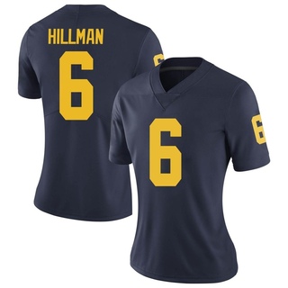 Brandyn Hillman Limited Navy Women's Michigan Wolverines Football Jersey