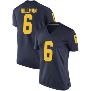 Brandyn Hillman Replica Navy Women's Michigan Wolverines Football Jersey