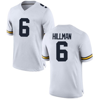 Brandyn Hillman Replica White Men's Michigan Wolverines Football Jersey