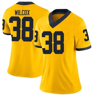 Bryce Wilcox Limited Women's Michigan Wolverines Maize Football Jersey