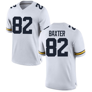 Devon Baxter Replica White Youth Michigan Wolverines Football Jersey