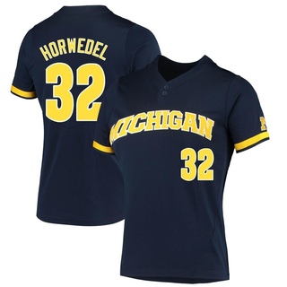 Eamon Horwedel Replica Navy Women's Michigan Wolverines 2-Button Baseball Jersey