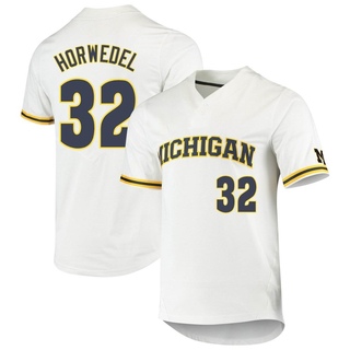 Eamon Horwedel Replica White Youth Michigan Wolverines 2-Button Baseball Jersey