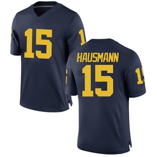 Ernest Hausmann Game Navy Youth Michigan Wolverines Football Jersey