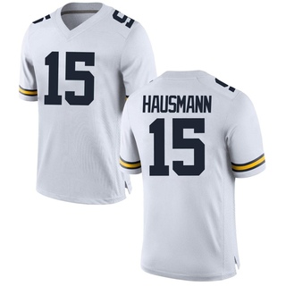 Ernest Hausmann Game White Youth Michigan Wolverines Football Jersey