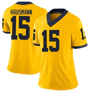 Ernest Hausmann Limited Women's Michigan Wolverines Maize Football Jersey
