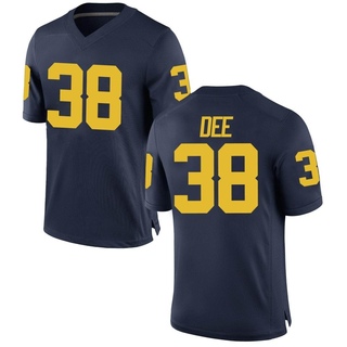 Grayson Dee Replica Gray Youth Michigan Wolverines Navy Football Jersey