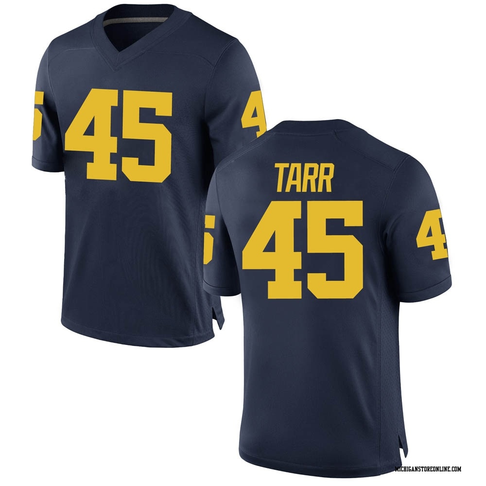 Greg Tarr Game Navy Youth Michigan Wolverines Football Jersey