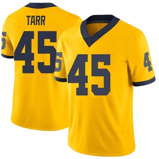 Greg Tarr Limited Men's Michigan Wolverines Maize Football Jersey