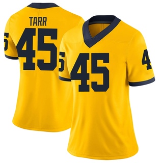 Greg Tarr Limited Women's Michigan Wolverines Maize Football Jersey