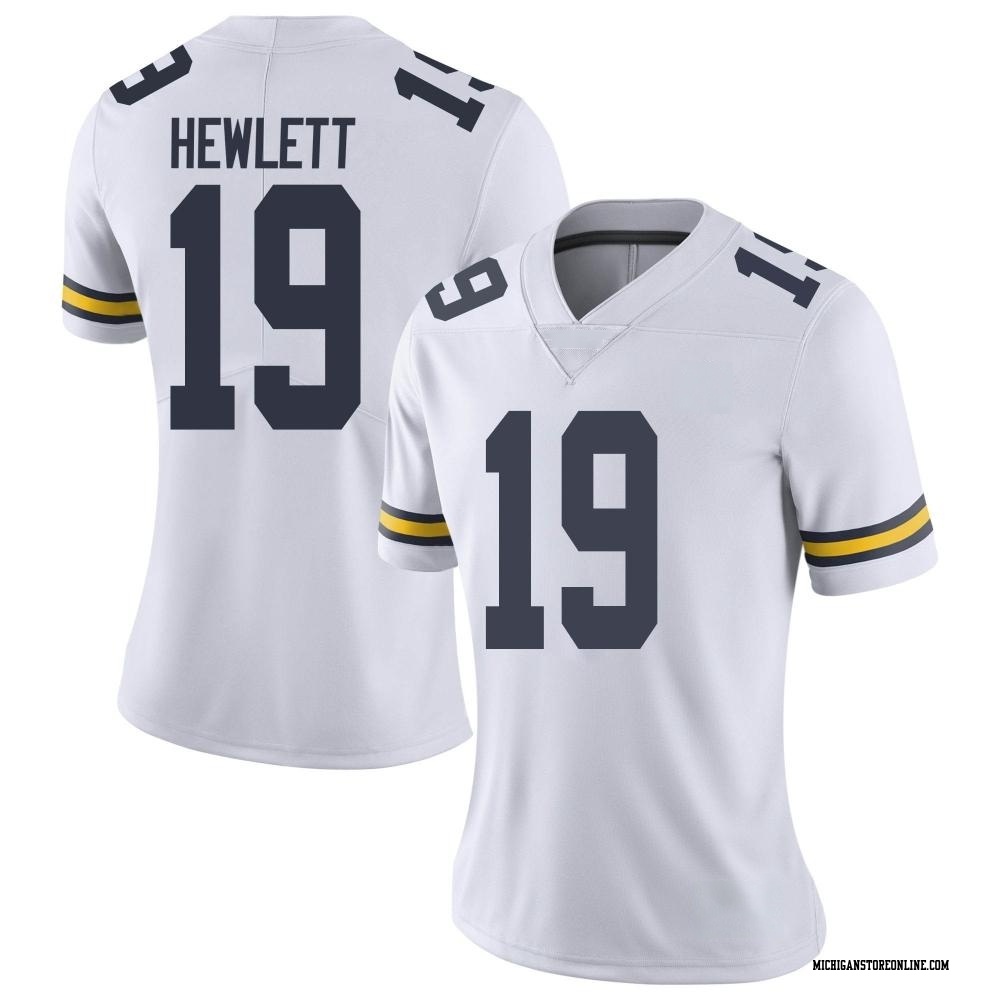 Jason Hewlett Limited White Women's Michigan Wolverines Football Jersey