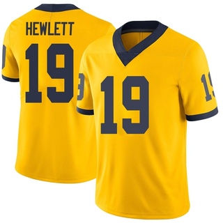Jason Hewlett Limited Youth Michigan Wolverines Maize Football Jersey