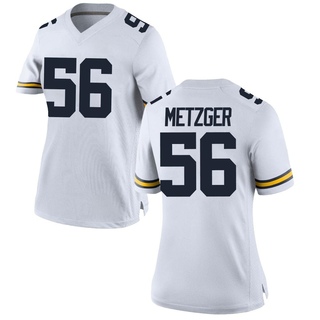 Joel Metzger Game White Women's Michigan Wolverines Football Jersey