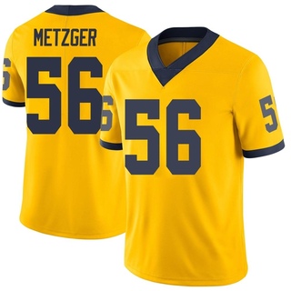 Joel Metzger Limited Men's Michigan Wolverines Maize Football Jersey