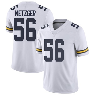 Joel Metzger Limited White Men's Michigan Wolverines Football Jersey
