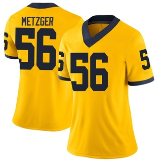 Joel Metzger Limited Women's Michigan Wolverines Maize Football Jersey
