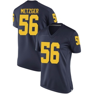 Joel Metzger Replica Navy Women's Michigan Wolverines Football Jersey