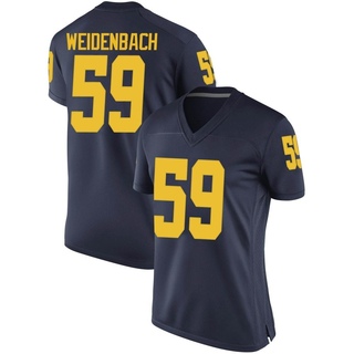 John Weidenbach Game Navy Women's Michigan Wolverines Football Jersey