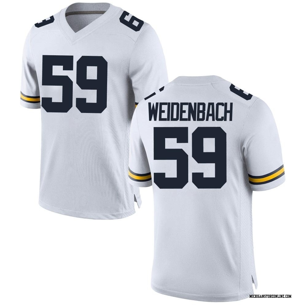 John Weidenbach Game White Youth Michigan Wolverines Football Jersey