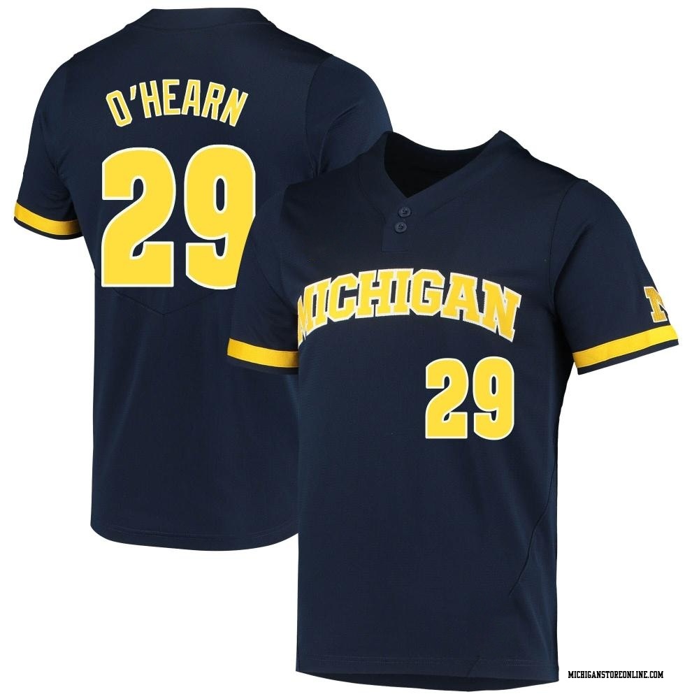 Keegan O'Hearn Replica Navy Men's Michigan Wolverines 2-Button Baseball Jersey