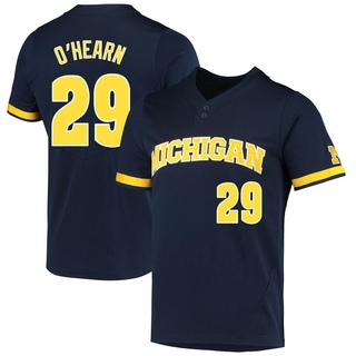 Keegan O'Hearn Replica Navy Men's Michigan Wolverines 2-Button Baseball Jersey