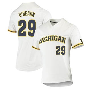 Keegan O'Hearn Replica White Women's Michigan Wolverines 2-Button Baseball Jersey