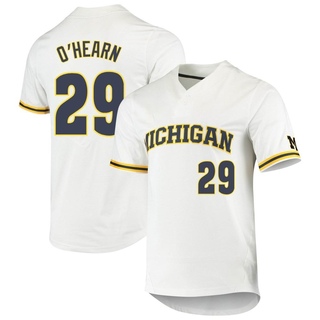 Keegan O'Hearn Replica White Youth Michigan Wolverines 2-Button Baseball Jersey