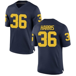 Keshaun Harris Game Navy Men's Michigan Wolverines Football Jersey