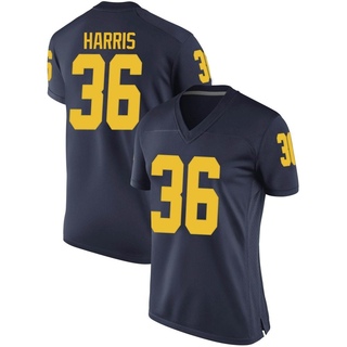 Keshaun Harris Game Navy Women's Michigan Wolverines Football Jersey