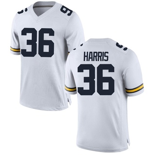 Keshaun Harris Game White Men's Michigan Wolverines Football Jersey