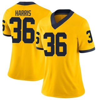 Keshaun Harris Limited Women's Michigan Wolverines Maize Football Jersey