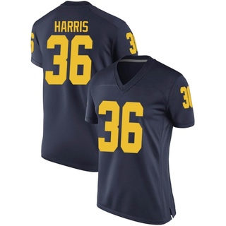 Keshaun Harris Replica Navy Women's Michigan Wolverines Football Jersey