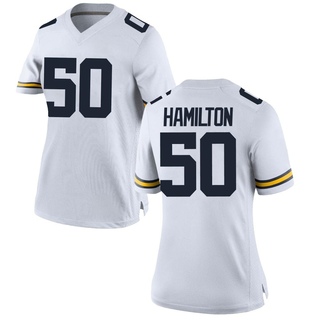 Luke Hamilton Game White Women's Michigan Wolverines Football Jersey