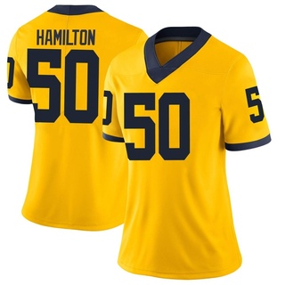 Luke Hamilton Limited Women's Michigan Wolverines Maize Football Jersey