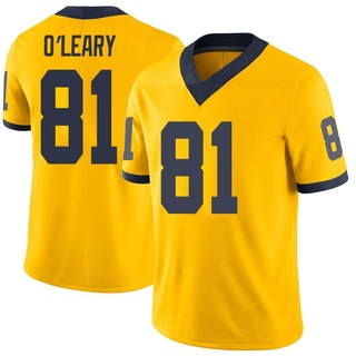 Peyton O'Leary Limited Men's Michigan Wolverines Maize Football Jersey