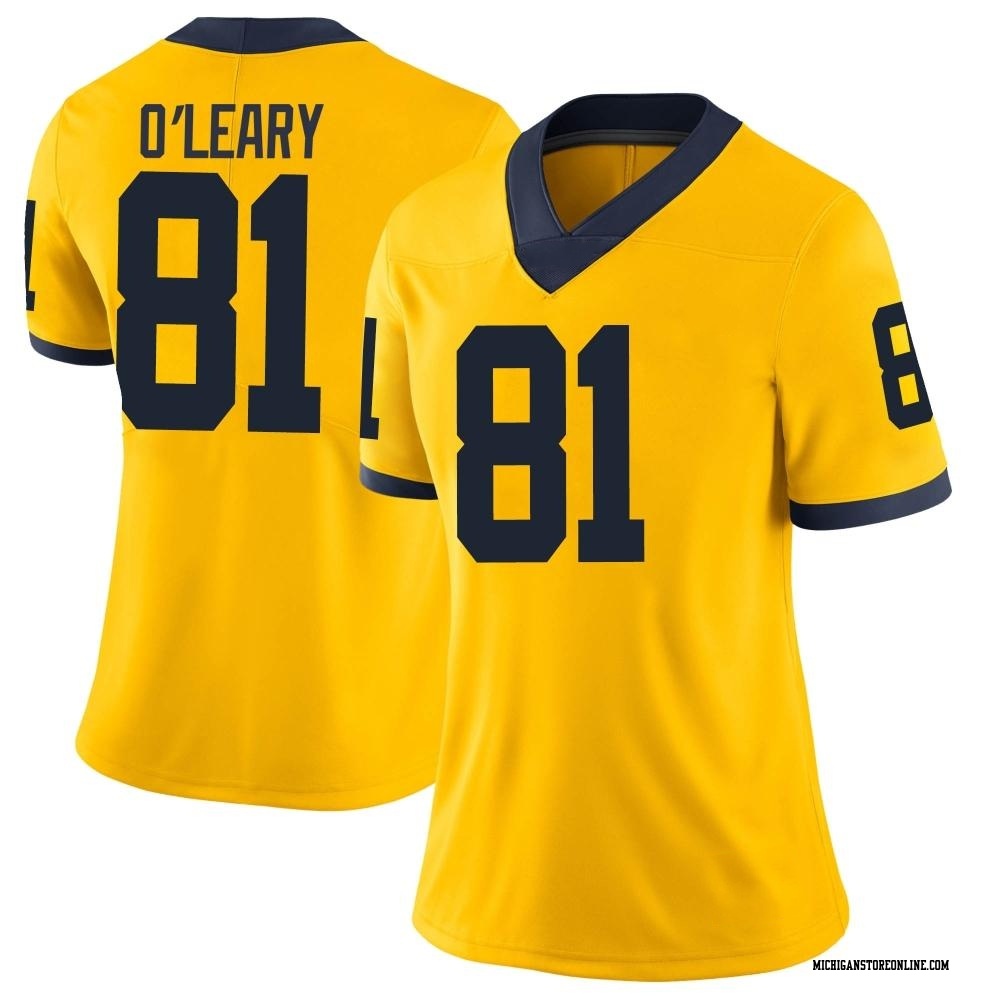 Peyton O'Leary Limited Women's Michigan Wolverines Maize Football Jersey