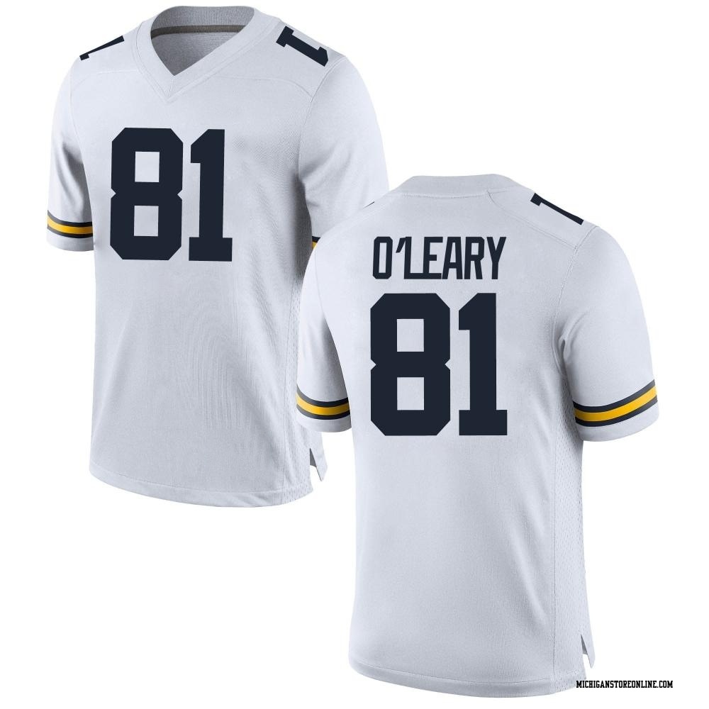 Peyton O'Leary Replica White Men's Michigan Wolverines Football Jersey