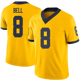 Ronnie Bell Limited Men's Michigan Wolverines Maize Football Jersey