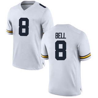 Ronnie Bell Replica White Youth Michigan Wolverines Football Jersey