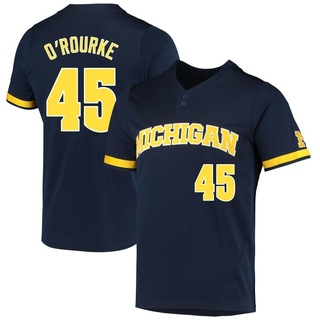 Ryan O'Rourke Replica Navy Youth Michigan Wolverines 2-Button Baseball Jersey