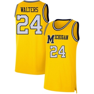 Sam Walters Replica Men's Michigan Wolverines Maize Retro Basketball Jersey