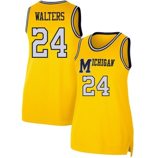 Sam Walters Replica Women's Michigan Wolverines Maize Retro Basketball Jersey
