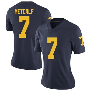 TJ Metcalf Limited Navy Women's Michigan Wolverines Football Jersey