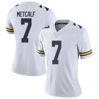 TJ Metcalf Limited White Women's Michigan Wolverines Football Jersey