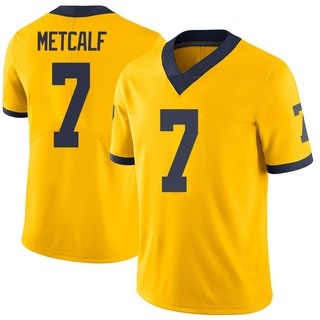 TJ Metcalf Limited Youth Michigan Wolverines Maize Football Jersey