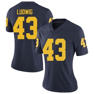 Zach Ludwig Limited Navy Women's Michigan Wolverines Football Jersey