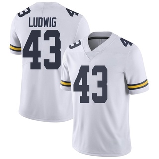 Zach Ludwig Limited White Men's Michigan Wolverines Football Jersey