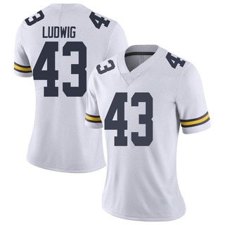 Zach Ludwig Limited White Women's Michigan Wolverines Football Jersey